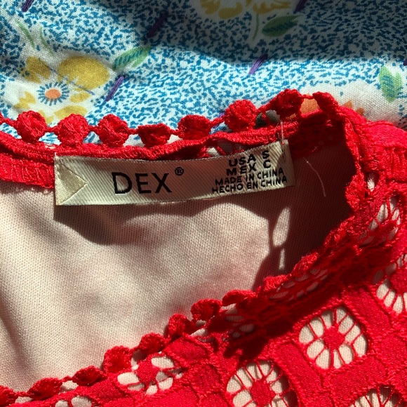 Red crochet dress by Dex size S - Picture 4 of 4